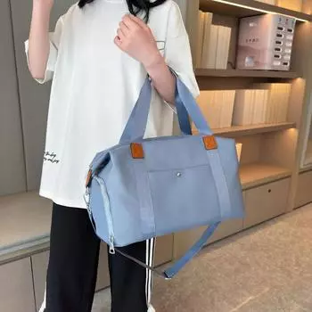 Большая вместительная сумка женская осенняя универсальная 2024 новая простая женская оксфордская ткань текстура портативная дорожная сумка