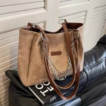 Большая вместительная сумка женская популярная сумка на плечо для поездок на работу и отдыха хаки