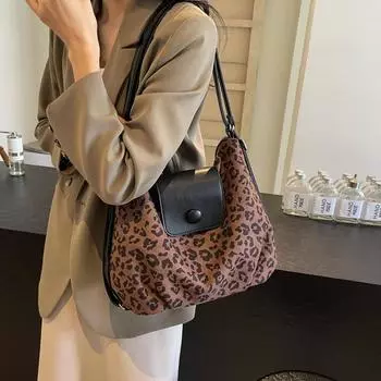 Большая вместительная сумка женская сумка через плечо с леопардовым принтом сумка-тоут рюкзак для поездок на работу леопардовый