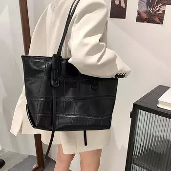 Большая вместительная сумка женская сумка универсальная 2024 новая модная сумка через плечо большая сумка высокого класса для поездок на работу белый