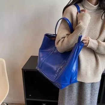 Большая вместительная сумка женская сумка через плечо на молнии для отдыха и поездок на работу весна-осень новые модные сумки-тоут (30cm<Max Length<50cm)