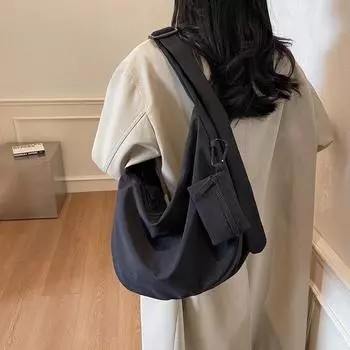 Большая вместительная сумка женская сумка через плечо сумка хобо для поездок на работу бежевый