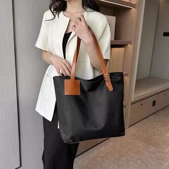 Большая вместительная сумка Женская сумка Однотонная сумка через плечо