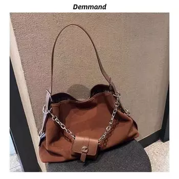 Большая вместительная сумка женская универсальная новая модная сумка через плечо ретро матовая сумка для поездок на работу 40x8x26cm бездна