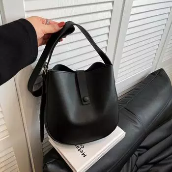 Большая вместительная сумка женская весенняя ретро модная сумка-мессенджер универсальная сумка-ведро белый