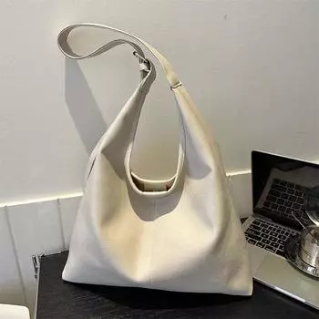 Большая вместительная сумка женская зимняя новинка 2024 года модная и простая сумка через плечо повседневная сумка для работы и поездок на работу