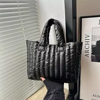 Большая вместительная сумка женская зимняя модная женская сумка через плечо 2025 года холщовая универсальная сумка-тоут классная сумка золотой