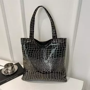 Большая вместительная текстурированная сумка через плечо, женская универсальная сумка подмышкой, сумка-тоут для поездок на работу красный