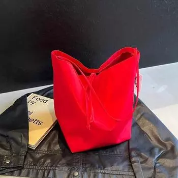 Большая вместительная универсальная сумка через плечо из нейлона, однотонная дизайнерская сумка, простая мягкая дорожная сумка, новая мода