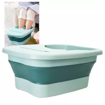 Большая вместительная ванна для ног со смартфоном не дает горячей воде остыть, складное ведро o-waki, крышка, подставка, не (зеленый) зелёный