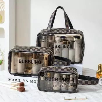 Большая вместительная водонепроницаемая прозрачная косметичка из полиуретана для путешествий и плавания