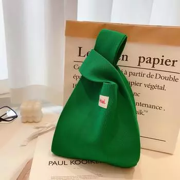 Большая вместительная вязаная сумка женская вязаная сумка-тоут сумка портативное хранилище для использования на открытом воздухе мягкая тканая универсальная и милая сумка 35 * 20cm