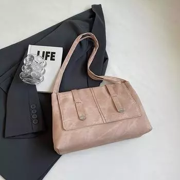 Большая вместительная женская курьерская сумка через подмышку, большая университетская сумка, новая мода