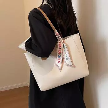 Большая вместительная женская сумка 2024 года, простая и универсальная сумка через плечо, высококачественная сумка для студентов колледжей и поездок на работу No specification хаки