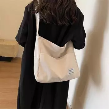 Большая вместительная женская сумка через плечо из бархатной ткани, повседневный универсальный рюкзак для поездок на работу, диагональная сумка через плечо