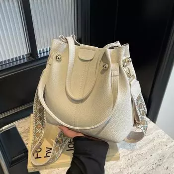 Большая вместительная женская сумка через плечо женская сумка-ведро дизайнерские сумки кошельки и сумки коричневый