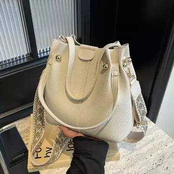 Большая вместительная женская сумка через плечо женская сумка-ведро дизайнерские сумки кошельки и сумки one size чёрный