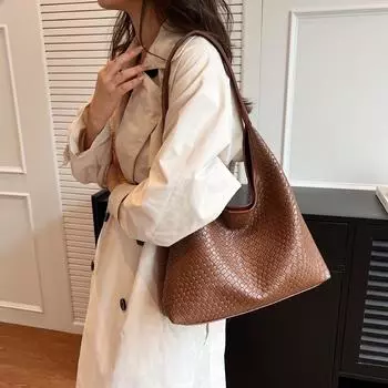 Большая вместительная женская сумка из мягкой кожи, простая сумка через плечо на одно плечо