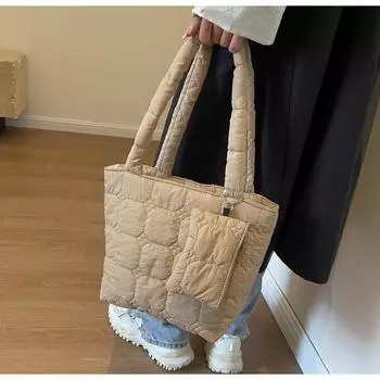 Большая вместительная женская сумка из хлопка, простая сумка через плечо, повседневная, в западном стиле, корейская мода, новая