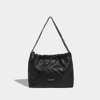 Большая вместительная женская сумка, маленькая черная сумка на цепочке в стиле духов, высококачественный мусорный мешок, сумка через плечо