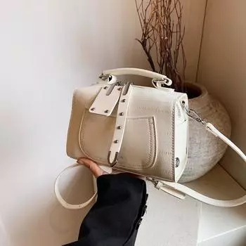 Большая вместительная женская сумка, новая трендовая ретро-сумка через плечо, стильная сумка через плечо