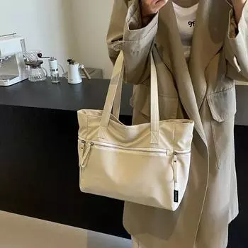 Большая вместительная женская сумка простая сумка через плечо универсальная повседневная сумка новая мода