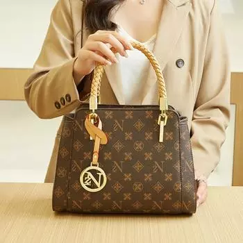 Большая вместительная женская сумка среднего возраста, модная и универсальная, сумка через плечо на одно плечо, женская сумка с принтом хаки