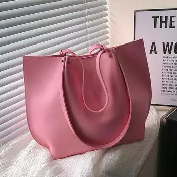 Большая вместительная женская сумка-тоут, летняя новая шикарная универсальная женская сумка на одно плечо, повседневная простая композитная сумка