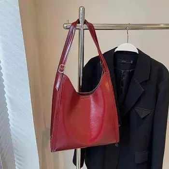 Большая вместительная женская сумка-тоут, новая осенняя универсальная сумка из искусственной кожи, сумка через плечо для покупок