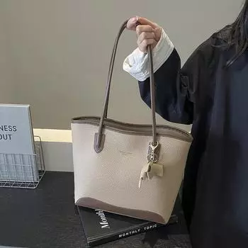 Большая вместительная женская сумка, универсальная повседневная сумка через плечо, популярная для осени и зимы, новая