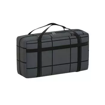 Большая водонепроницаемая сумка для хранения с усиленной ручкой, вместительная, застегивается на молнию, складная конструкция, дорожная сумка M темно-серого