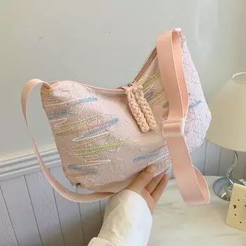 Большая женская сумка 2024 года, новая летняя модная популярная сумка через плечо, большая вместимость, студенческая сумка-тоут для поездок на работу и обратно чёрный