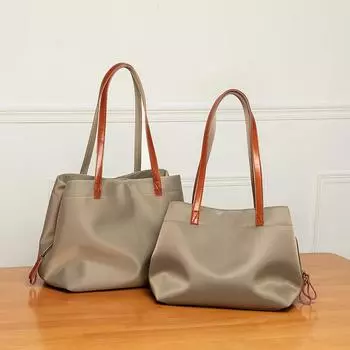 Большая женская сумка, повседневная, из нейлона, ткань Оксфорд, большая вместительная сумка-тоут с одним плечом, сумка Tide Canvas