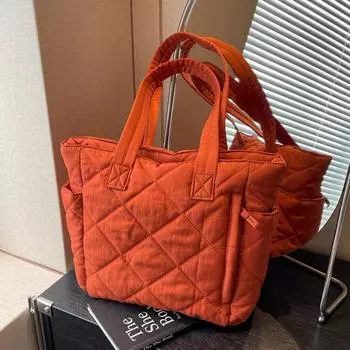 Большая женская сумка-тоут 2024 года: Новая модная сумка через плечо в корейском стиле синий