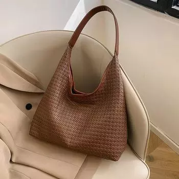 Большая женская сумка в стиле ретро, новая универсальная сумка на одно плечо подмышкой, большая вместимость, высококачественная сумка-тоут Sense Commuter