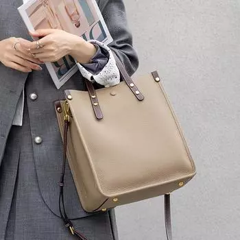 Большая женская сумка, высококачественная сумка для поездок на работу, новая женская сумка из натуральной кожи, сумка через плечо большой емкости