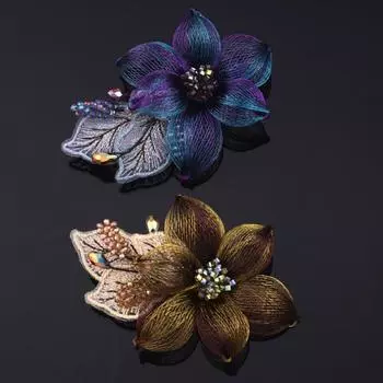 Большая женская заколка для волос в корейском стиле, головной убор с кристаллами, ювелирные изделия, заколка для волос с цветком для мамы