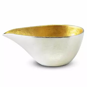 Большая жестяная кружка для сакэ Nousaku Katakuchi из листового золота, изготовленная в Японии, 280 куб. см - высота 6,3 см, ширина 16,2 см, глубина 9,0 см, приблизительно. 100% 511210/Контейнер