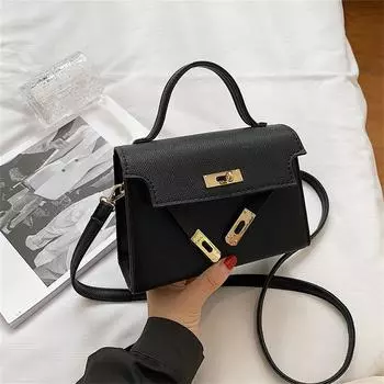 Больше. Сумка высокого класса Sense Exquisite Fashion Новая корейская версия моды Single Crossbody Bag Сумка в западном стиле One Size чёрный