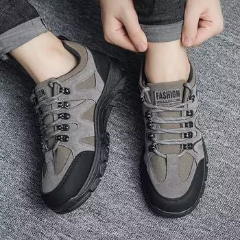 Большие 39-48 кроссовки для бега по бездорожью для активного отдыха, альпинизма, осенние кроссовки для бега по пешим прогулкам, тренировочные мужские кроссовки, черные спортивные 39 серый