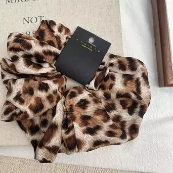 Большие эластичные резинки для волос с леопардовым принтом для женщин и девочек, держатель для хвостика, большие эластичные резинки для волос, веревка, модные аксессуары для волос