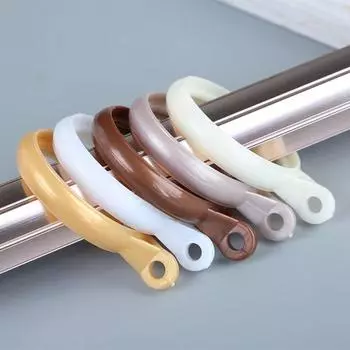 Большие элегантные утолщенные пластиковые простые бесшумные кольца для штор, петля для подвешивания, пряжка для штор, римский карниз, зажим для крючка золотой