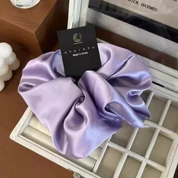 Большие атласные резинки для волос, эластичные резинки для волос, держатель для хвостика для женщин и девушек, шелковые резинки для волос, простые большие резинки-шушу, аксессуары для волос