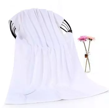 Большие банные полотенца Впитывающие неворсистые бытовые полотенца Утолщенные увеличенные ткани Мягкие впитывающие простыни для салонов красоты и массажа 35*75CM белый