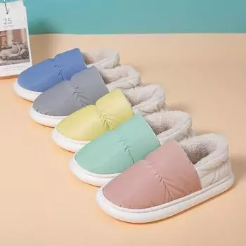 Большие белые фоновые пуховые хлопковые тапочки женские зимние сумки на каблуках теплая и пуховая домашняя обувь из хлопка для мужчин 40-41 светло-синий