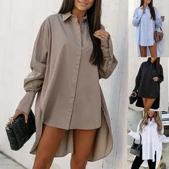 Большие белые рубашки, женские однобортные свободные повседневные винтажные блузки с длинными рукавами, топы S белый