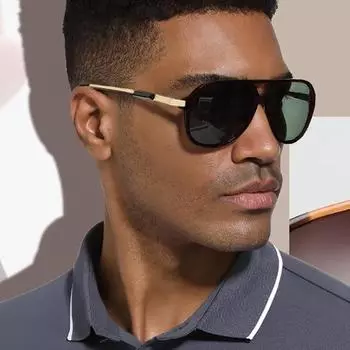 Большие двойные мосты мужские солнцезащитные очки модные заклепки украшения женские трендовые солнцезащитные очки