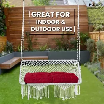 Большие двухместные качели премиум-класса, подвесные качели-гамак/Jhula для взрослых/2-местные качели/ 10 x 10 x 4 Centimeters