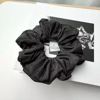 Большие джинсовые двухслойные резинки для волос с кружевом для девочек и женщин, эластичные резинки для волос в скандинавском стиле, аксессуары для волос