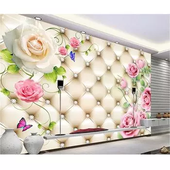Большие фрески Мягкая сумка Роза Фото Обои Комната Спальня Обои для стен 3d обои 200 cm(W) x 140 cm(H)